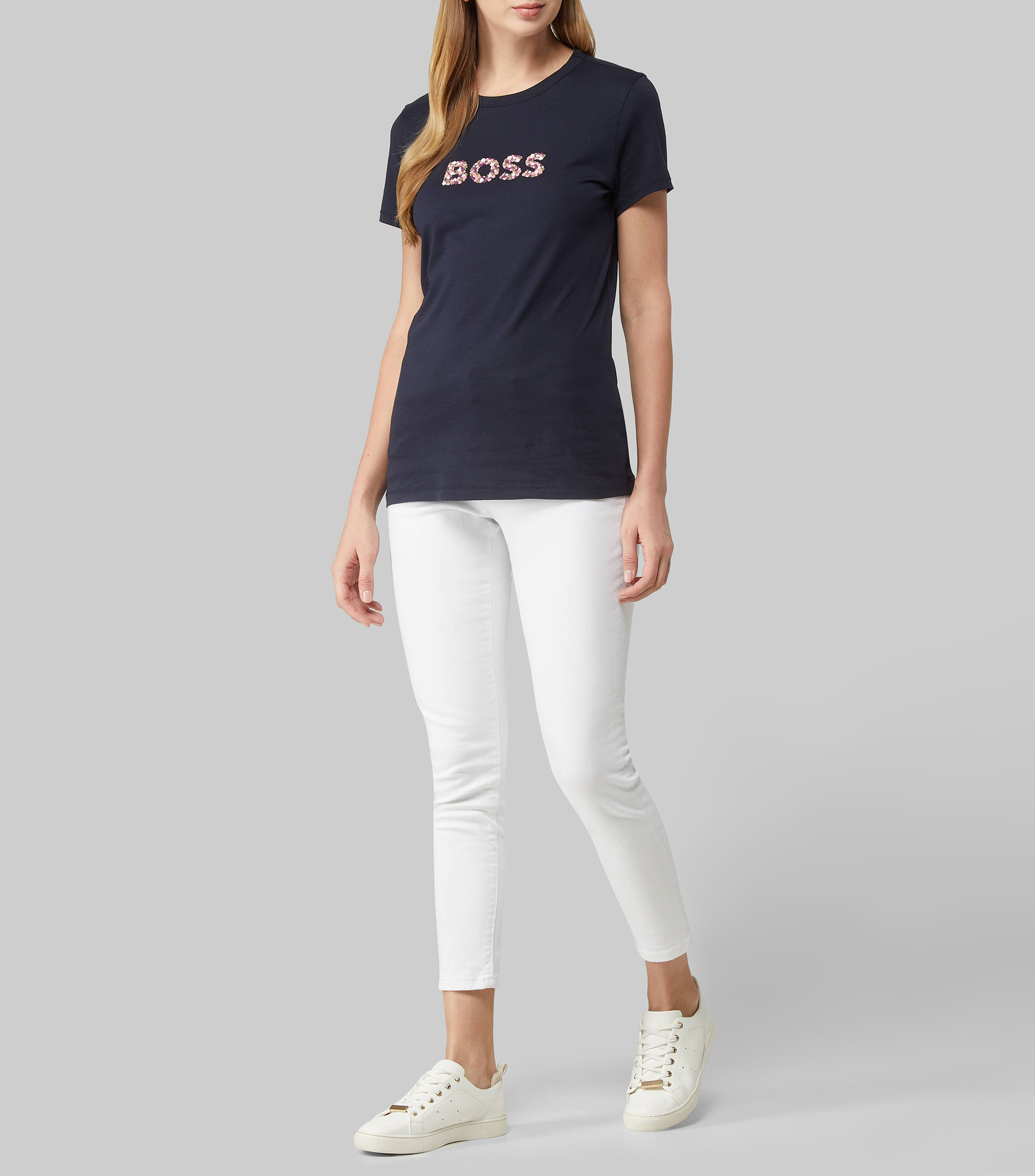 Playera de cuello redondo y manga corta Mujer